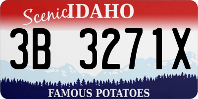 ID license plate 3B3271X