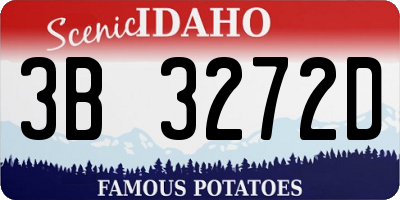 ID license plate 3B3272D