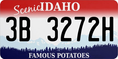 ID license plate 3B3272H