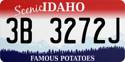ID license plate 3B3272J