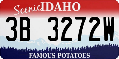 ID license plate 3B3272W