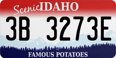 ID license plate 3B3273E