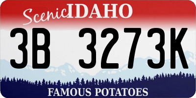 ID license plate 3B3273K