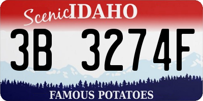 ID license plate 3B3274F