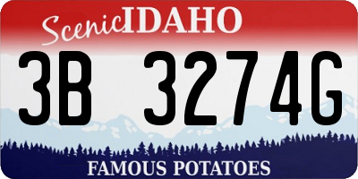 ID license plate 3B3274G