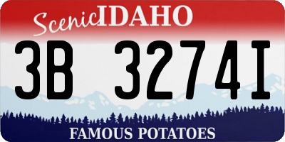 ID license plate 3B3274I