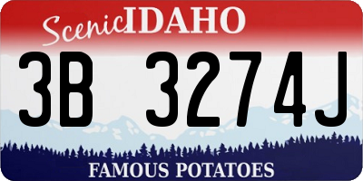 ID license plate 3B3274J