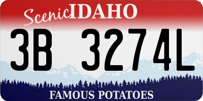 ID license plate 3B3274L