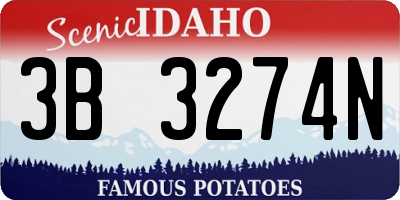 ID license plate 3B3274N