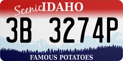 ID license plate 3B3274P
