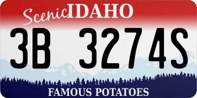 ID license plate 3B3274S