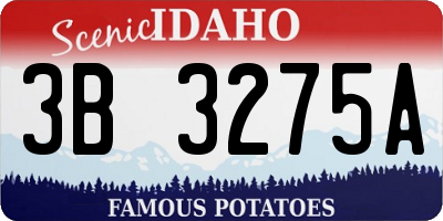ID license plate 3B3275A
