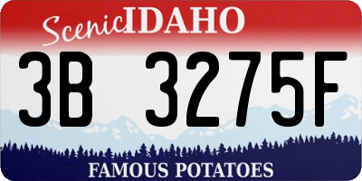 ID license plate 3B3275F