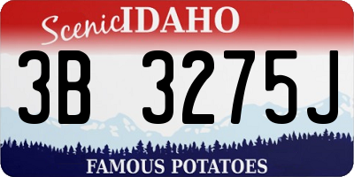 ID license plate 3B3275J