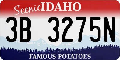 ID license plate 3B3275N