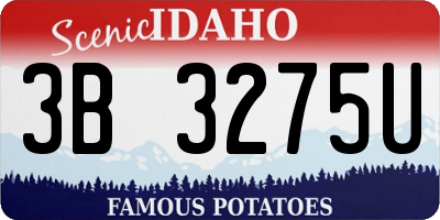 ID license plate 3B3275U