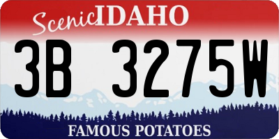 ID license plate 3B3275W