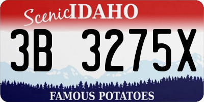 ID license plate 3B3275X