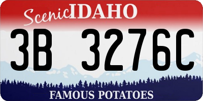 ID license plate 3B3276C