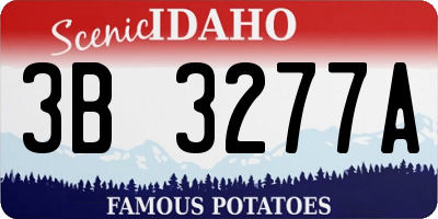 ID license plate 3B3277A