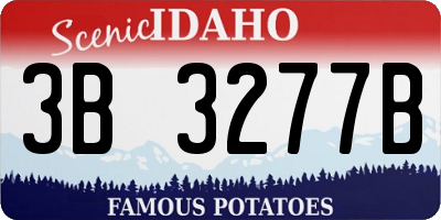 ID license plate 3B3277B