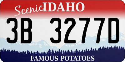 ID license plate 3B3277D