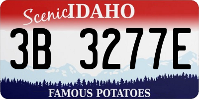 ID license plate 3B3277E