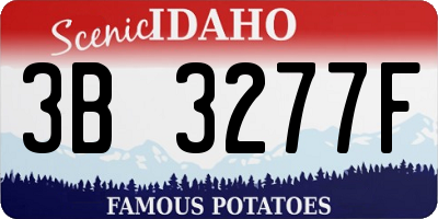ID license plate 3B3277F