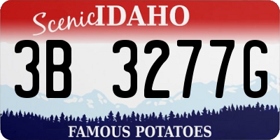ID license plate 3B3277G
