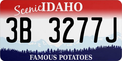 ID license plate 3B3277J