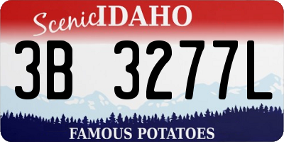 ID license plate 3B3277L