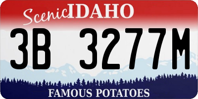 ID license plate 3B3277M
