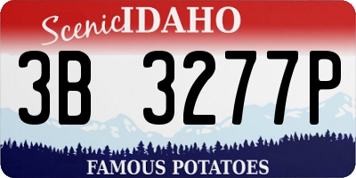 ID license plate 3B3277P