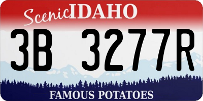 ID license plate 3B3277R