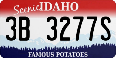 ID license plate 3B3277S