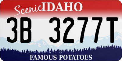 ID license plate 3B3277T