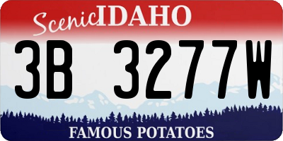 ID license plate 3B3277W