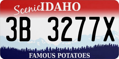 ID license plate 3B3277X