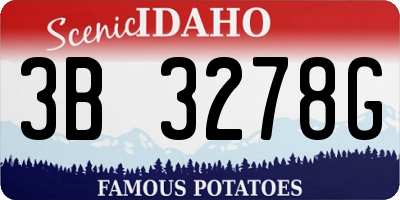 ID license plate 3B3278G