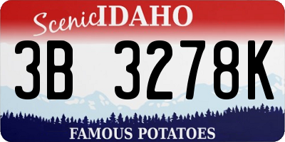 ID license plate 3B3278K