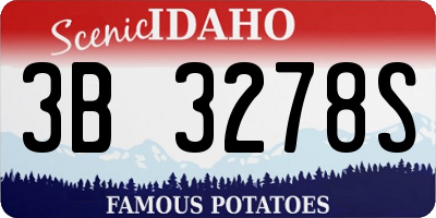 ID license plate 3B3278S