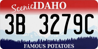 ID license plate 3B3279C