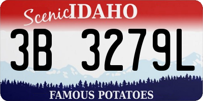 ID license plate 3B3279L