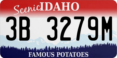 ID license plate 3B3279M