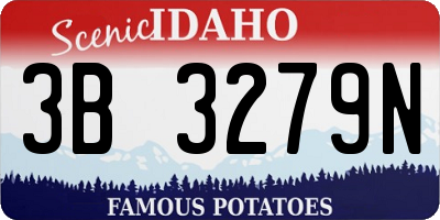ID license plate 3B3279N