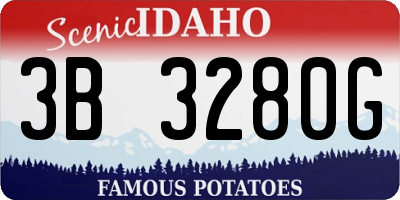 ID license plate 3B3280G