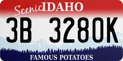 ID license plate 3B3280K