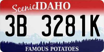 ID license plate 3B3281K