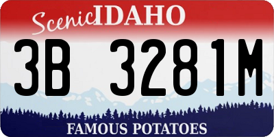 ID license plate 3B3281M