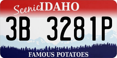 ID license plate 3B3281P